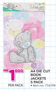 A4 Die cut Book Jackets 5 Pack-Per Pack