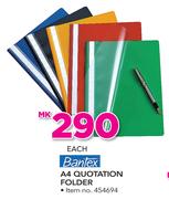 Bantex A4 Quotation Folder-Each