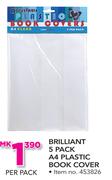 Brilliant 5 Pack A4 Plastic Book Cover-Per Pack