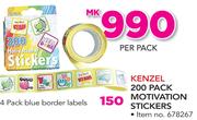 Kenzel 24 Pack Blue Border Labels-Per Pack