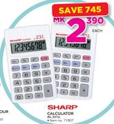 Sharp Calculator EL 231L-Each