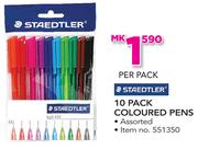 Staedtler Coloured Pens 10 Pack-Per Pack