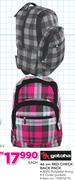 Gotoha 46cm Red Check Back Pack-Each