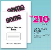 Game A4 72 Page Book F M-Each
