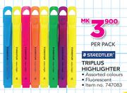 Staedtler Triplus Fluorescent Highlighter In Assorted Colours-Per Pack