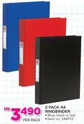 Simple Choice 2 pack A4 Ringbinder(Blue, Red Or Black)-Per Pack