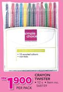 Simple Choice Crayon Twister 12's Pack-Per Pack