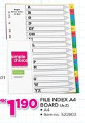 Simple Choice File Index A4 Board(A-Z)