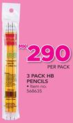 Simple Choice 3 Pack HB Pencils-Per Pack