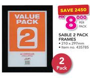 Sable 2 Pack Frames 210x297mm-Per Pack