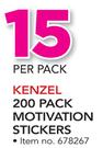 Kenzel 200 Pack Motivation Stickers-Per Pack