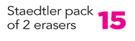 Staedtler Pack Of 2 Erasers