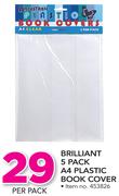 Brilliant 5 Pack A4 Plastic Book Cover-Per Pack