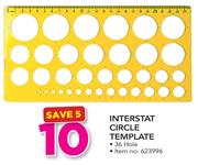 Interstat Circle Template 36 Hole