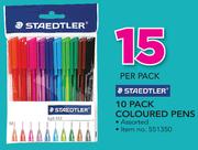Staedtler 10 Pack Coloured Pens-Per Pack