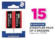 Staedtler Pack Of 2 Erasers