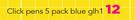Simple Choice 5 Pack Blue Pens GLH1-Per Pack