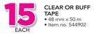 Simple Choice Clear Or Buff Tape-Each