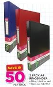 Simple Choice 2 Pack A4 Ringbinder-Per Pack