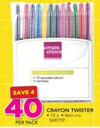 Simple Choice Crayon Twister-12's Per Pack