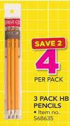 Simple Choice 3 Pack HB Pencils-Per Pack