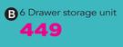 Addis 6 Drawer Storage Unit