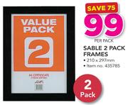 Sable 2 Pack Frames-Per Pack