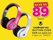 Volkano Rhythm Over Ear VK-20000-WT-Each