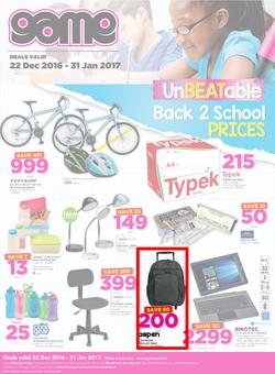 Game Botswana : Gabarone Back to School (22 Dec - 31 Dec 2016), page 1
