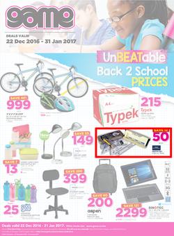 Game Botswana : Gabarone Back to School (22 Dec - 31 Dec 2016), page 1