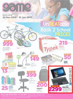 Game Botswana : Gabarone Back to School (22 Dec - 31 Dec 2016), page 1