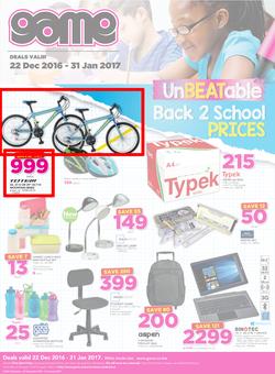 Game Botswana : Gabarone Back to School (22 Dec - 31 Dec 2016), page 1