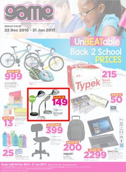 Game Botswana : Gabarone Back to School (22 Dec - 31 Dec 2016), page 1