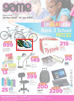 Game Botswana : Gabarone Back to School (22 Dec - 31 Dec 2016), page 1