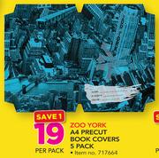 Zoo York A4 Precut Book Covers 5 Pack-Per Pack