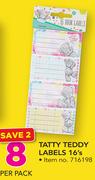Tatty Teddy Labels 16's-Per Pack