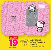 Hello Kitty A4 Precut Book Covers 5 Pack-Per Pack