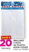 Brilliant 5 Pack A4 Plastic Book Cover-Per Pack