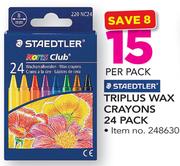 Staedtler Triplus Wax Crayons 24 Pack-Per Pack