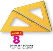 26cm Set Square 45 Degree