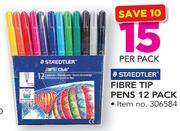 Staedtler Fibre Tip Pens 12 Pack-Per Pack