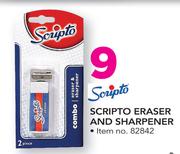 Scripto Eraser And Sharpener