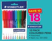 Staedtler 10 Pack Coloured Pens-Per Pack