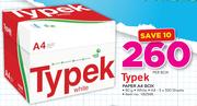 Typek White paper A4 Box(5 x 500 Sheets)-Per Box