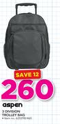Aspen 3 Divison Trolley Bag