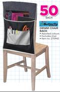 Butterfly Denim Chair Back Excluding Chair