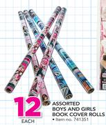 Assorted Boys And Girls Book Cover Rolls-Each