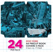 Zoo york A4 Precut Book Covers 5 Pack-Per Pack
