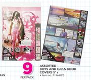 Assorted Boys And Girls Book Covers 5's-Per Pack