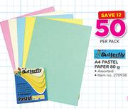 Butterfly A4 Pastel Paper 80g-Per Pack
